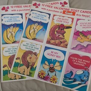 Valentine Postcard Packs (2 Sets 12 Each Set) - Orange Crush Soda